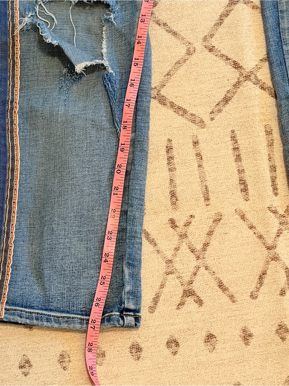 Pilcro and the Letterpress Washed Blue Slim Boyfriend Jeans Side Stripe 30 - Picture 8 of 14